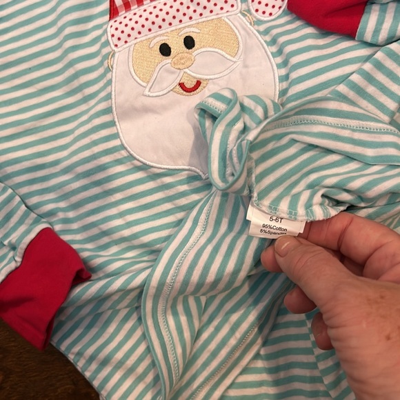 Two piece Santa set 5T/6T striped - Picture 4 of 4